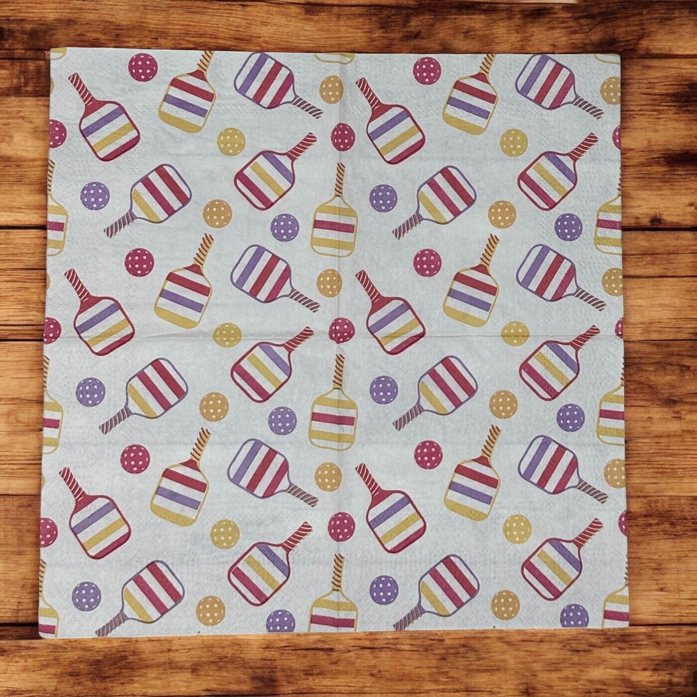 Decoupage Napkins Tommy Bahama Pickleball Paddles Balls Paper Crafts Cocktail