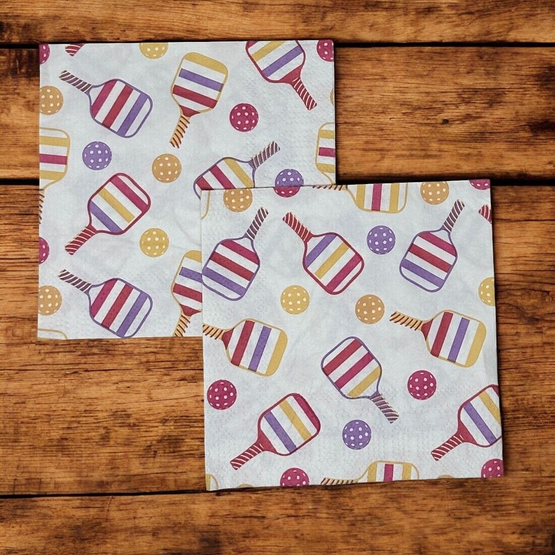 Decoupage Napkins Tommy Bahama Pickleball Paddles Balls Paper Crafts Cocktail