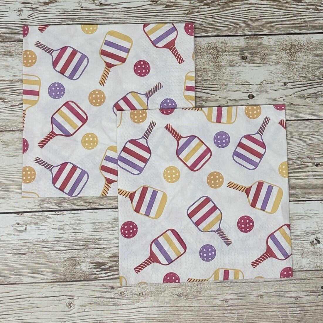 Decoupage Napkins Tommy Bahama Pickleball Paddles Balls Paper Crafts Cocktail