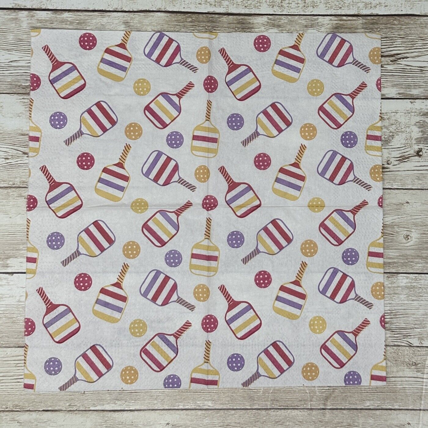 Decoupage Napkins Tommy Bahama Pickleball Paddles Balls Paper Crafts Cocktail