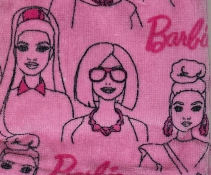 Barbie girls pink hand towels