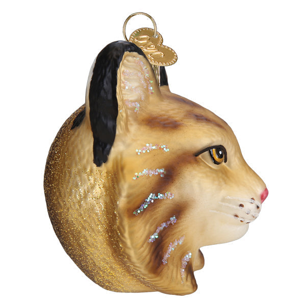 Bobcat Head Ornament