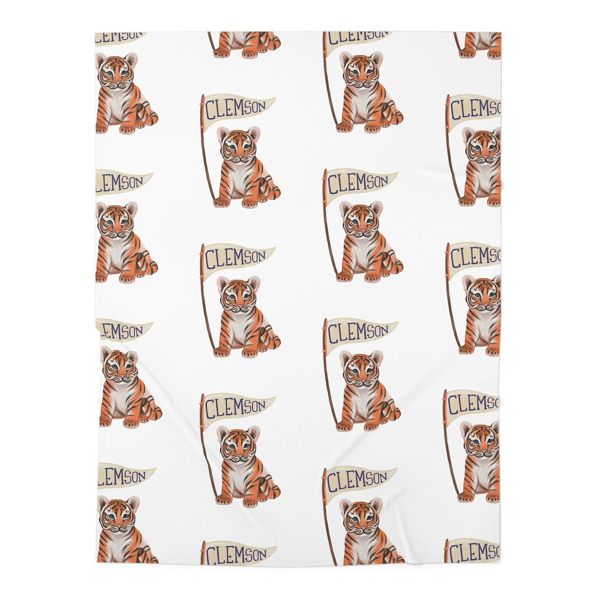 Clemson Tiger Swaddle Blanket
