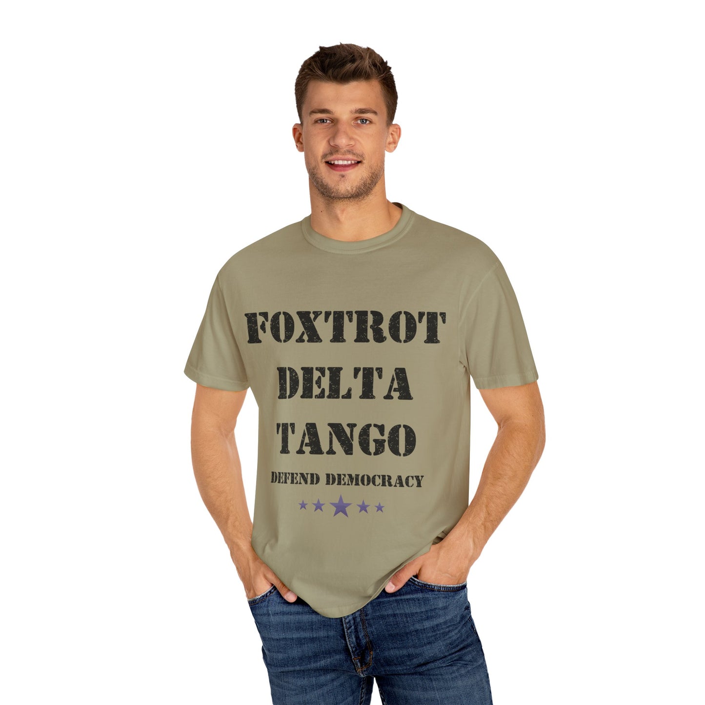 Foxtrot Delta Tango Defend Democracy Resist Protest Comfort Colors T-shirt