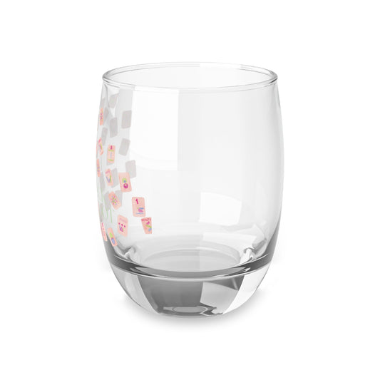 Mah Jong Wine Glass