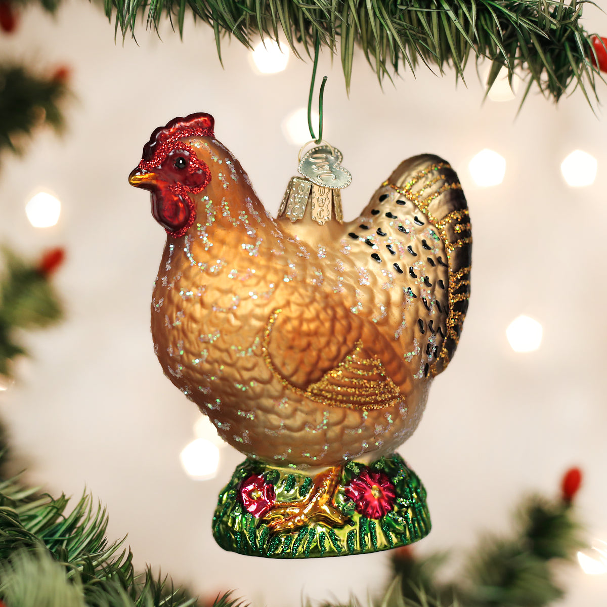 Spring Chicken Christmas Ornament
