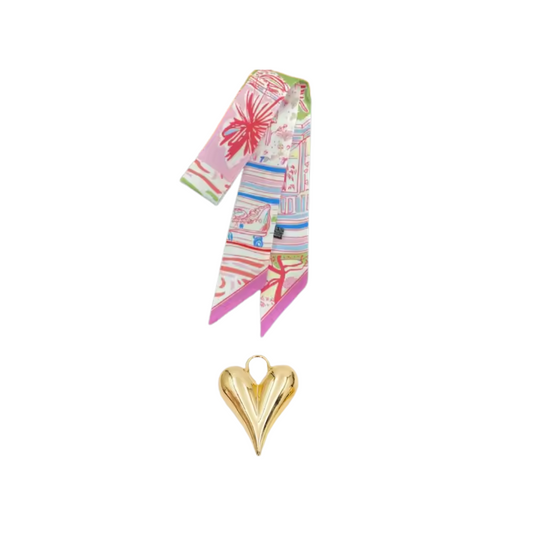 Palm Beach Heart Scarf Necklace
