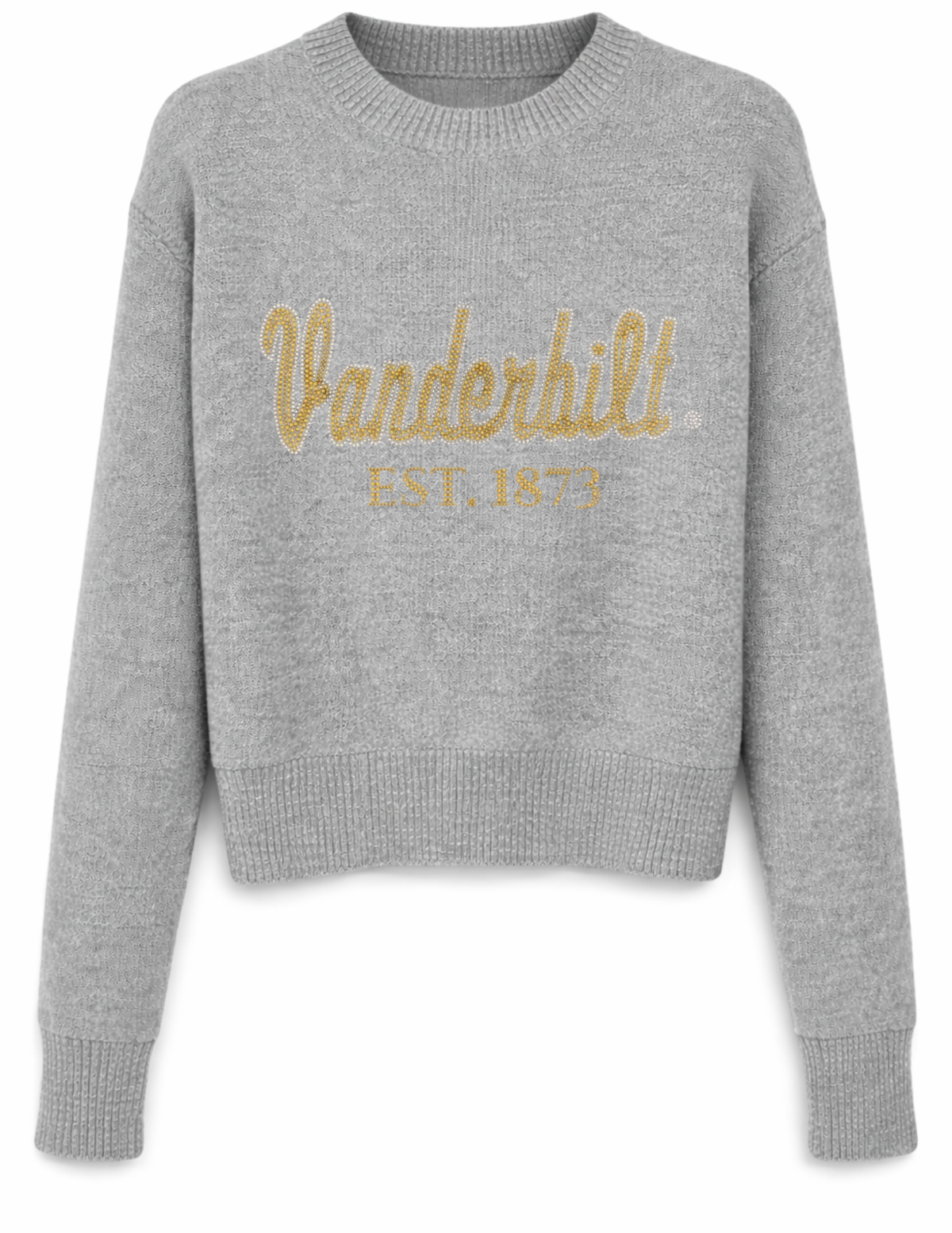 Vanderbilt EST 1873 Crewneck Grey Long Sleeve Sweater