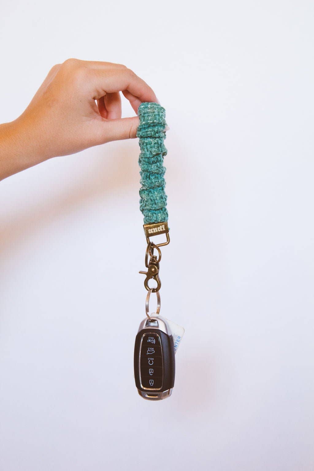 Green Knit Keychain