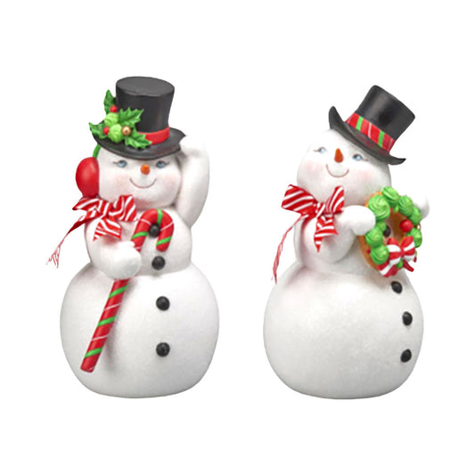 12" Jolly Snowman w/ Candy Cane by December Diamonds