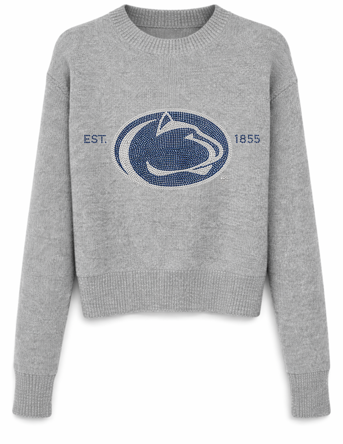 Penn State EST. 1855 Gray Crewneck Long Sleeve Sweater