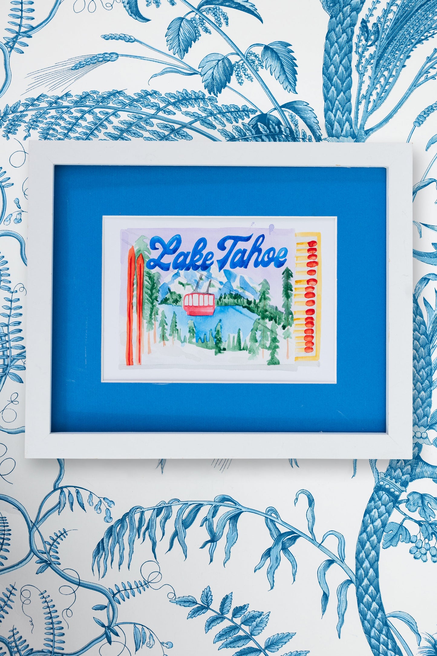 Lake Tahoe Ski Matchbook Art Print