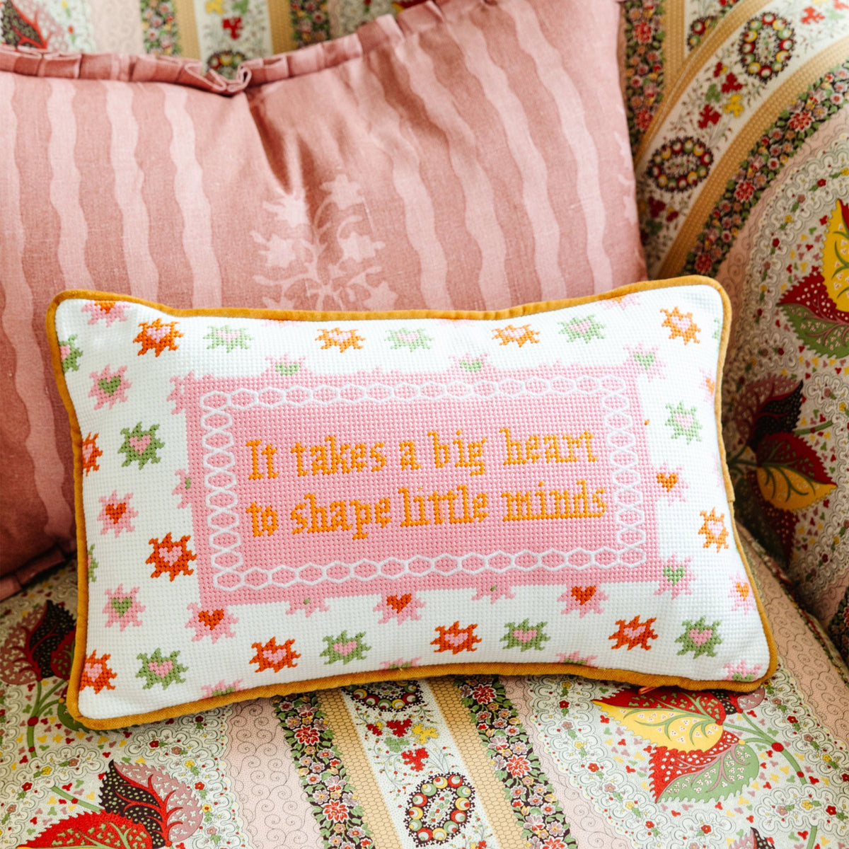 Big Heart Needlepoint Pillow