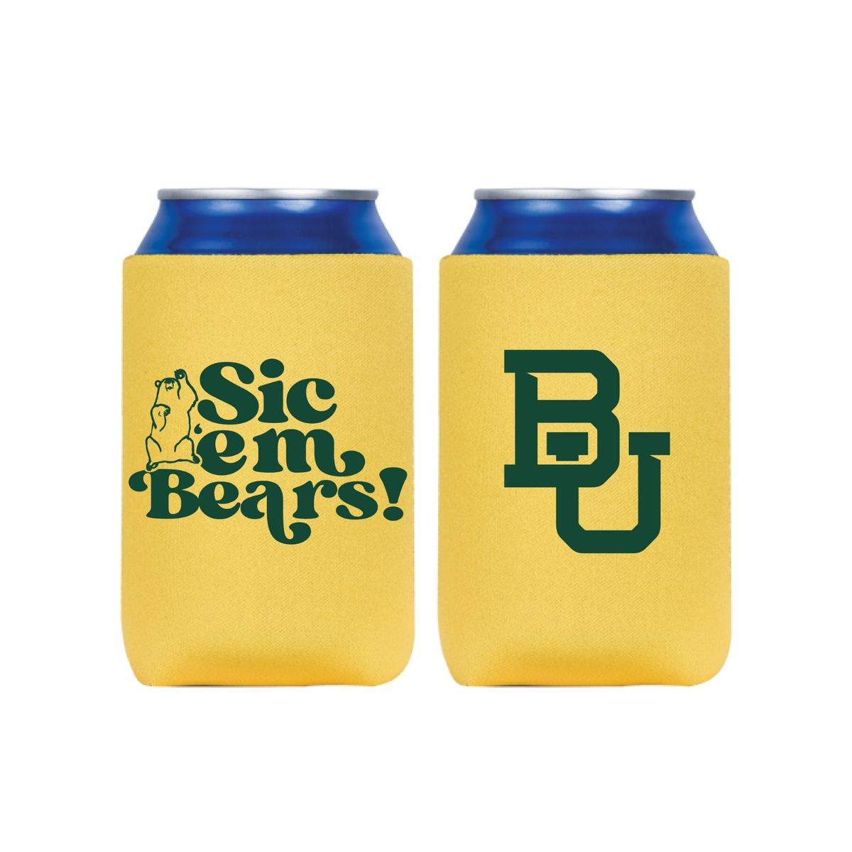 Baylor University - Can Koozie, Yellow