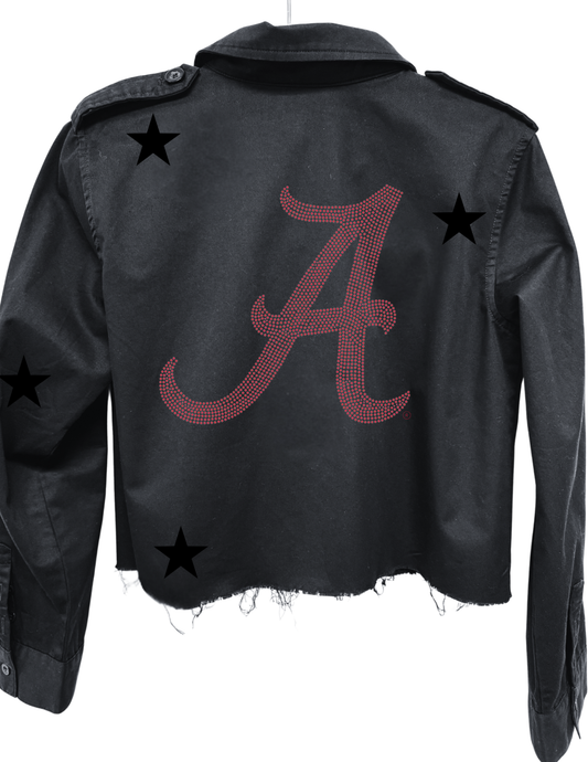 University of Alabama Logo A Black Shacket