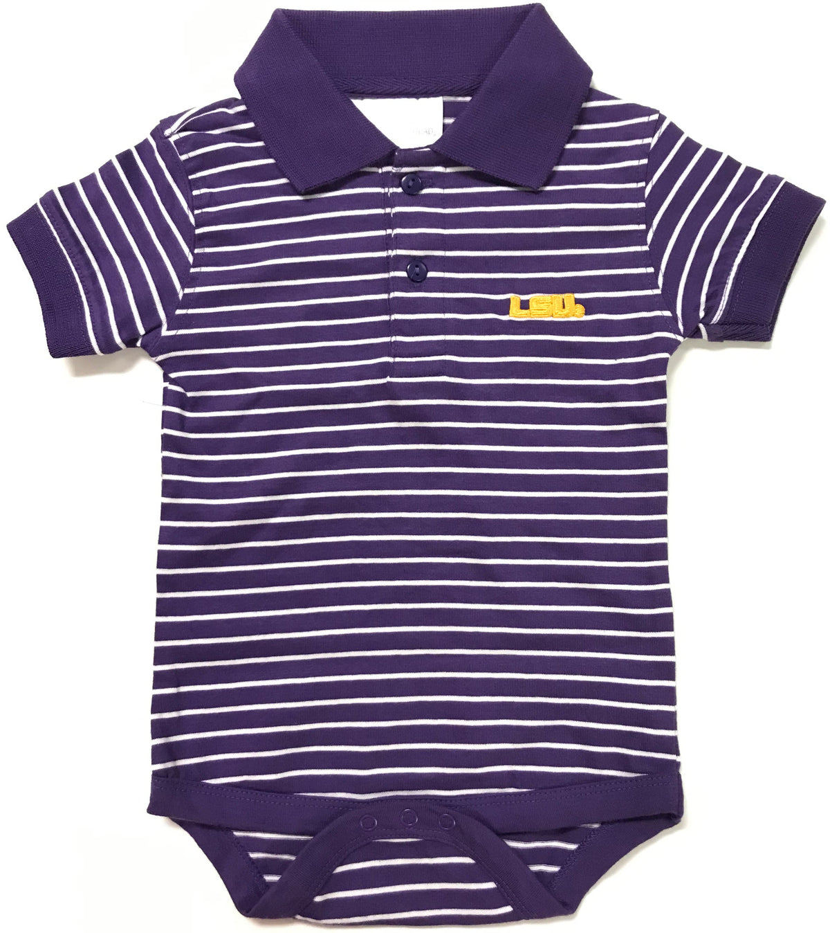 Louisiana State Jersey Stripe Golf Creeper