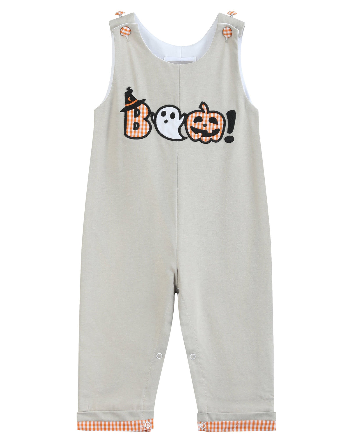 Halloween Gray Boo Applique Longall