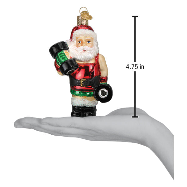 Bodybuilder Santa Ornament