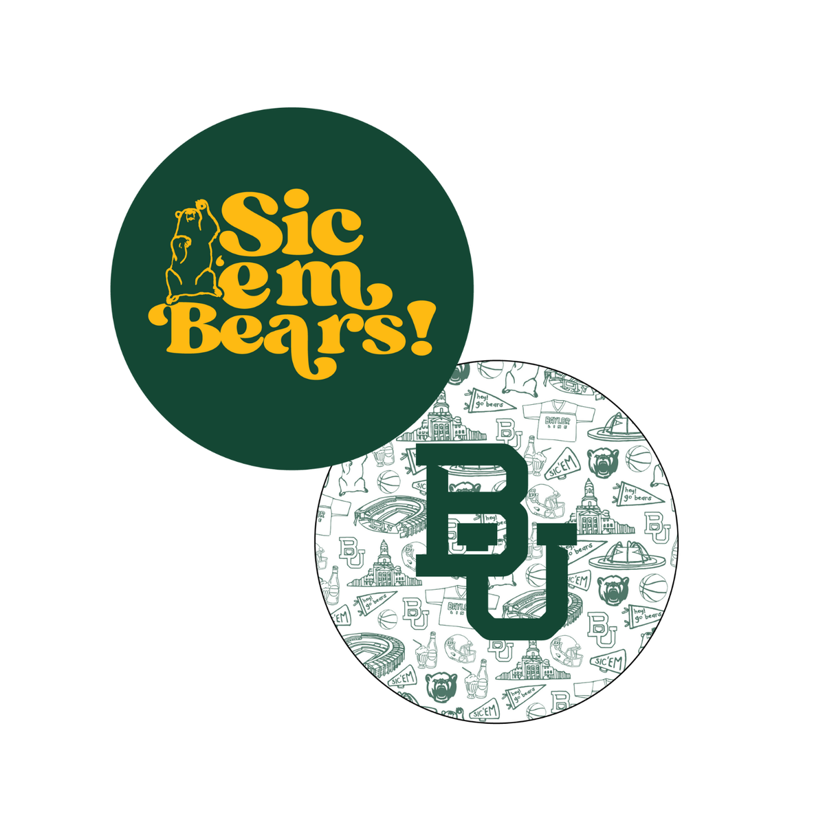 Baylor University - Drink Coasters, Set of 25