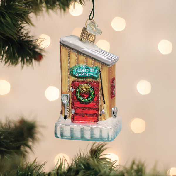 Ice Fishing Shanty Ornament