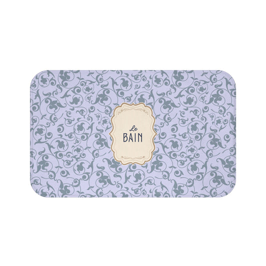 Le Bain LILAC Floral Bath Mat | Elegant French Bathroom Decor