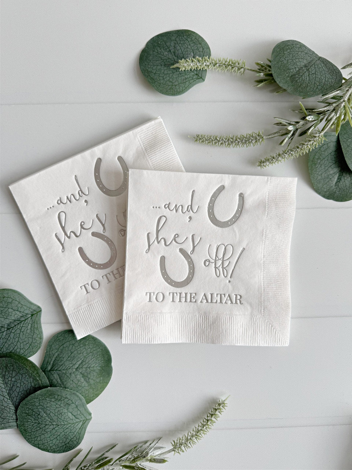 And She's Off to the Altar Derby Napkins - Kentucky Derby Bridal Shower Decor