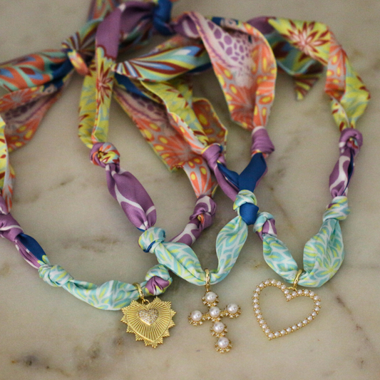 Sunset Garden Scarf Necklace