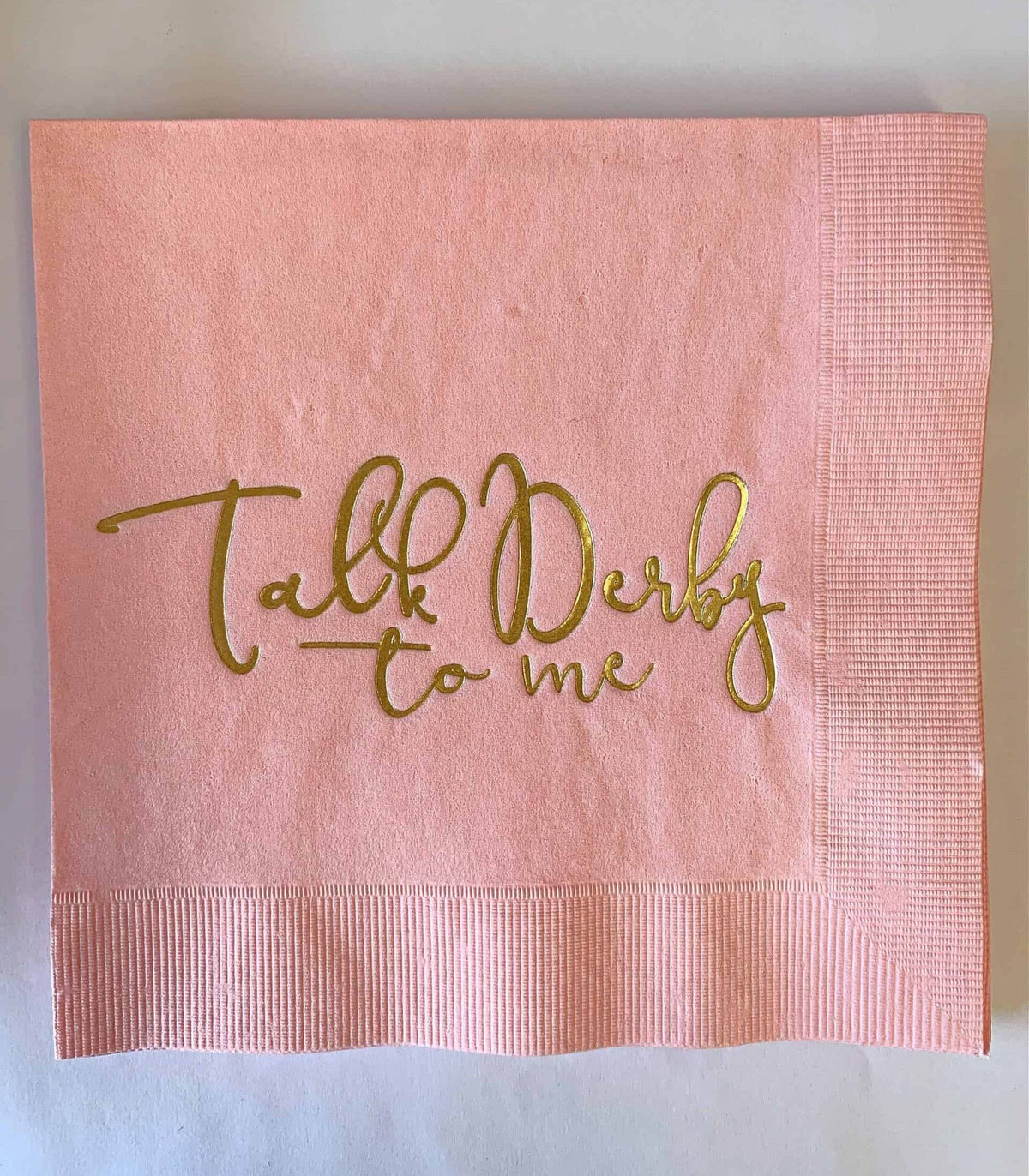 Talk Derby To Me Pink Luncheon Napkins - Kentucky Derby Party Napkins