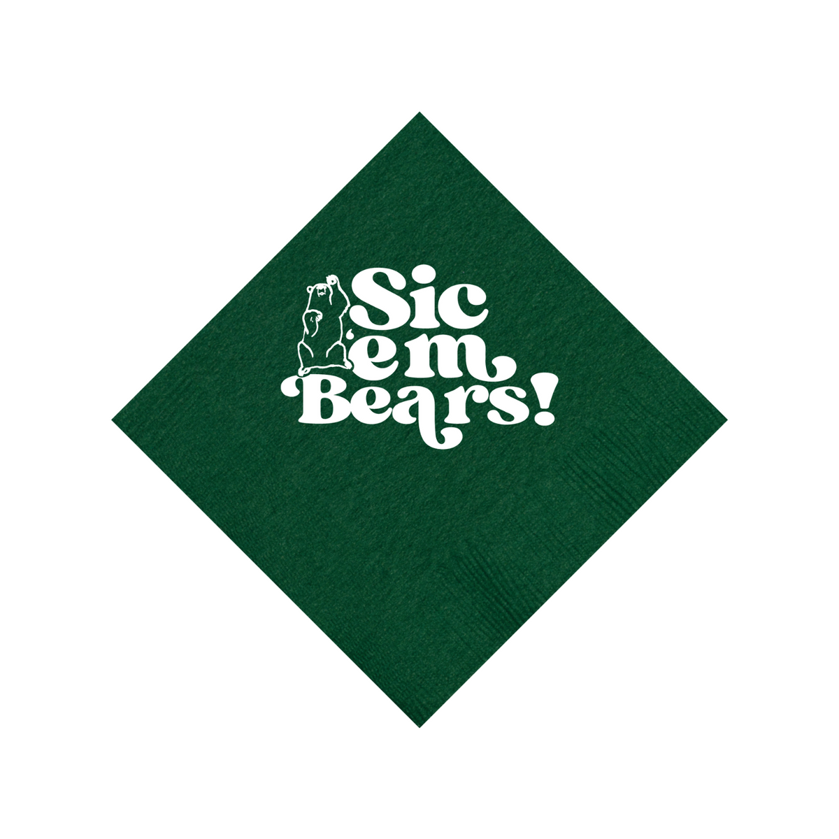 Baylor University - Green 3-Ply Cocktail Napkins, Set of 25