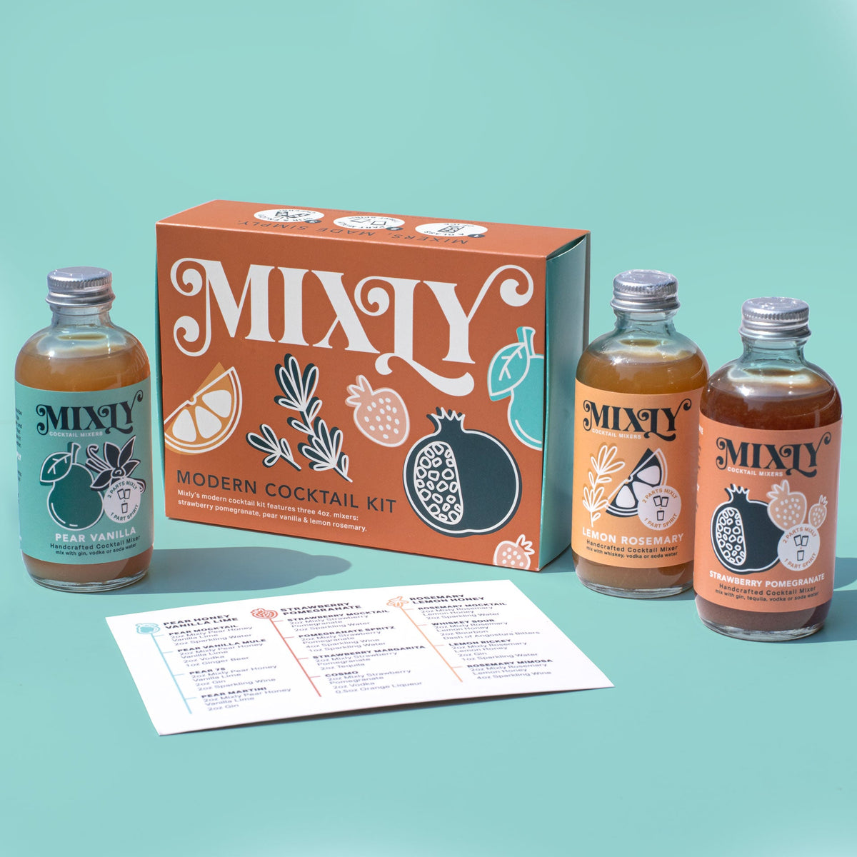 Modern Cocktail Mixer Set | Non Alcoholic Cocktail or Mocktail Mixer Gift Kit