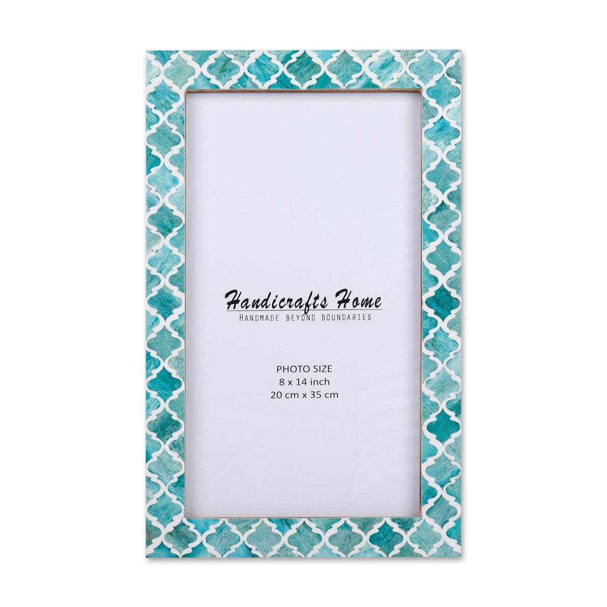 Moroccan Poster Frames Bone Inlay, Green, 5 Sizes