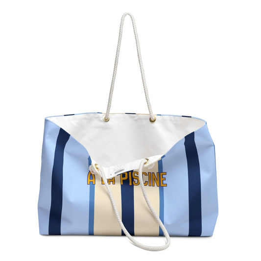French Pool Bag — á la Piscine Oversized Blue Stripped Tote