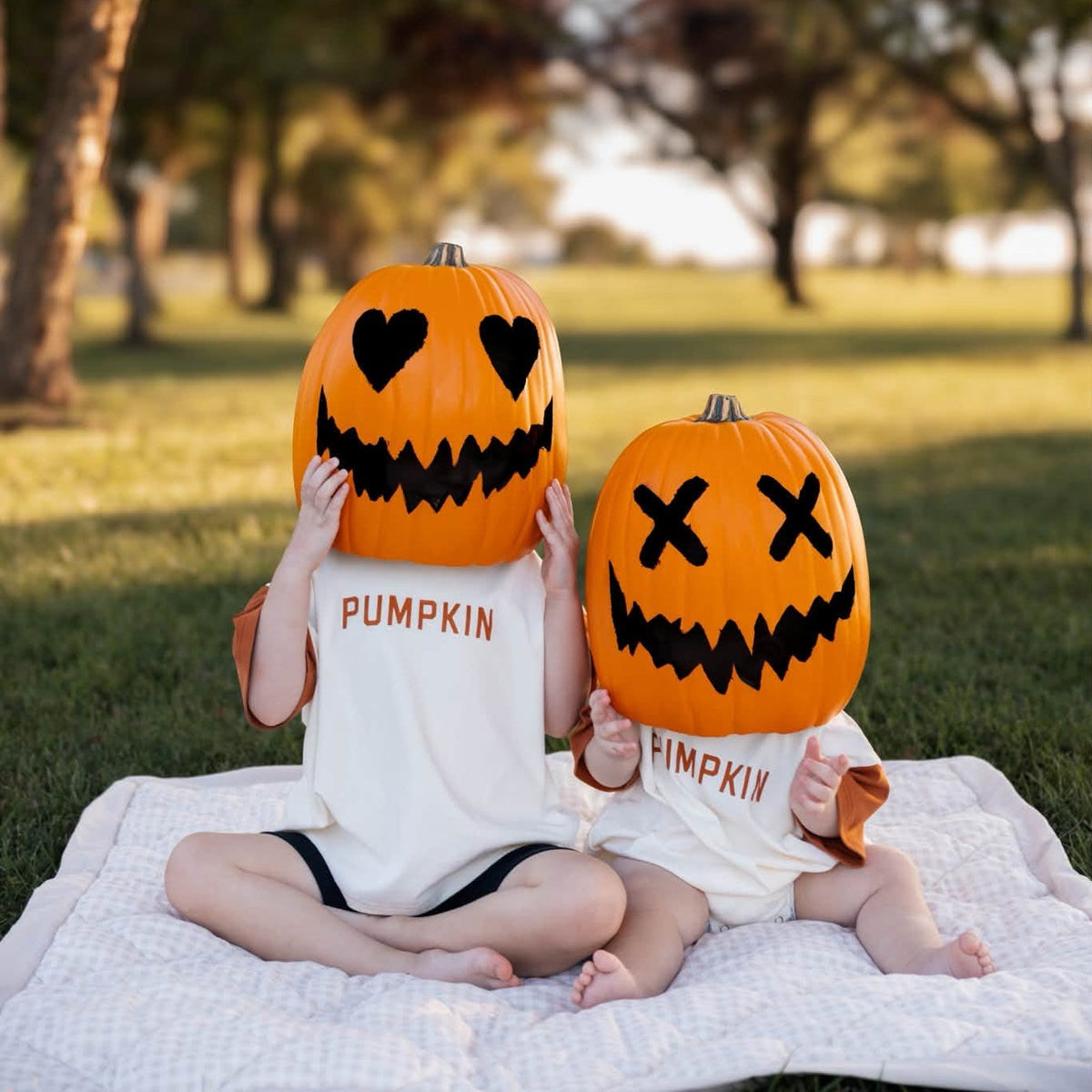 Colorblock Pumpkin Oversized Tee or T-Shirt Romper