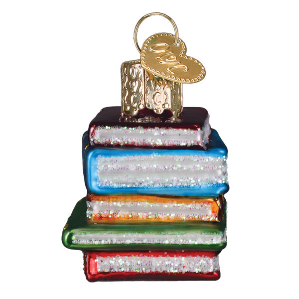 Mini Stack Of Books Ornament