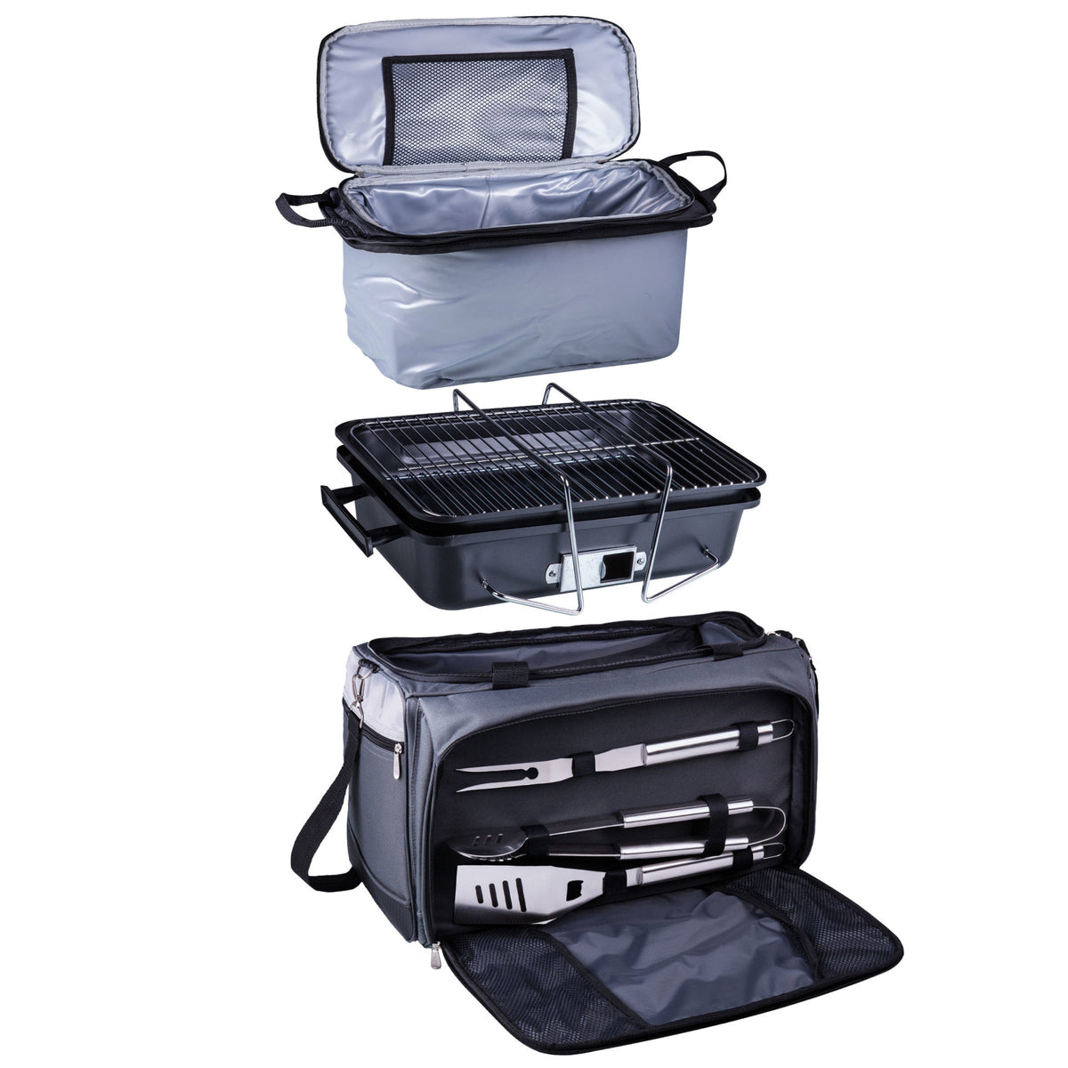 West Virginia Mountaineers - Buccaneer Portable Charcoal Grill & Cooler Tote