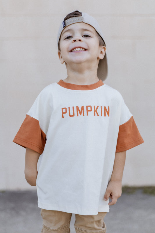 Colorblock Pumpkin Oversized Tee or T-Shirt Romper