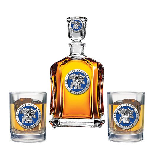 Kentucky Wildcats Capitol Decanter with 2 Glasses