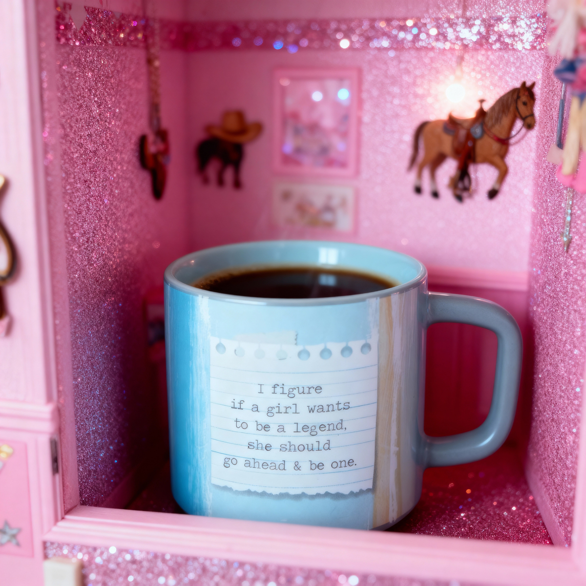 Calamity Jane "If a Girl Wants To Be A Legend" Coffee Mug | Stoneware Tea Coffee Cup | 14oz