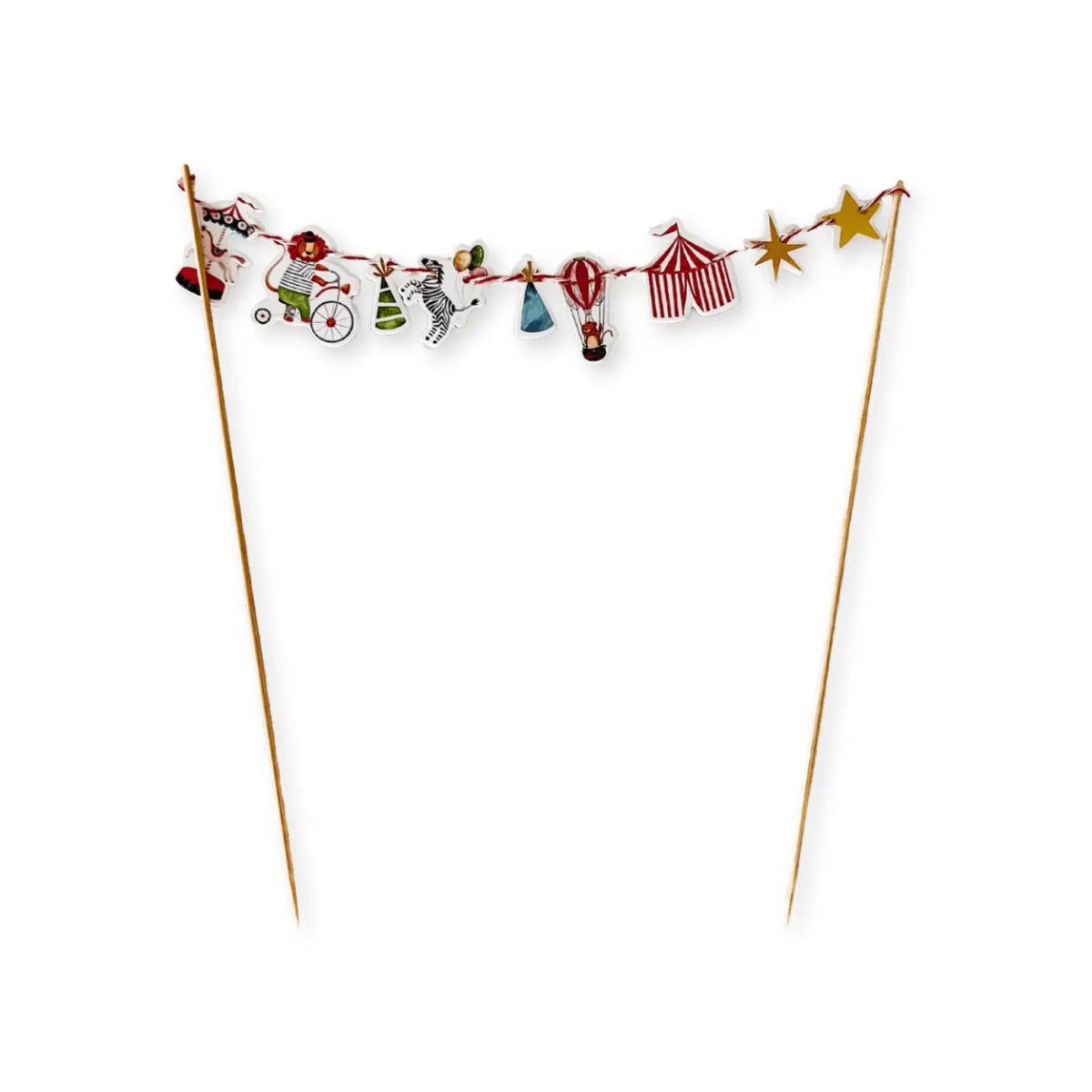 Carnival Cake Topper β Mini Circus Garland Cake Banner