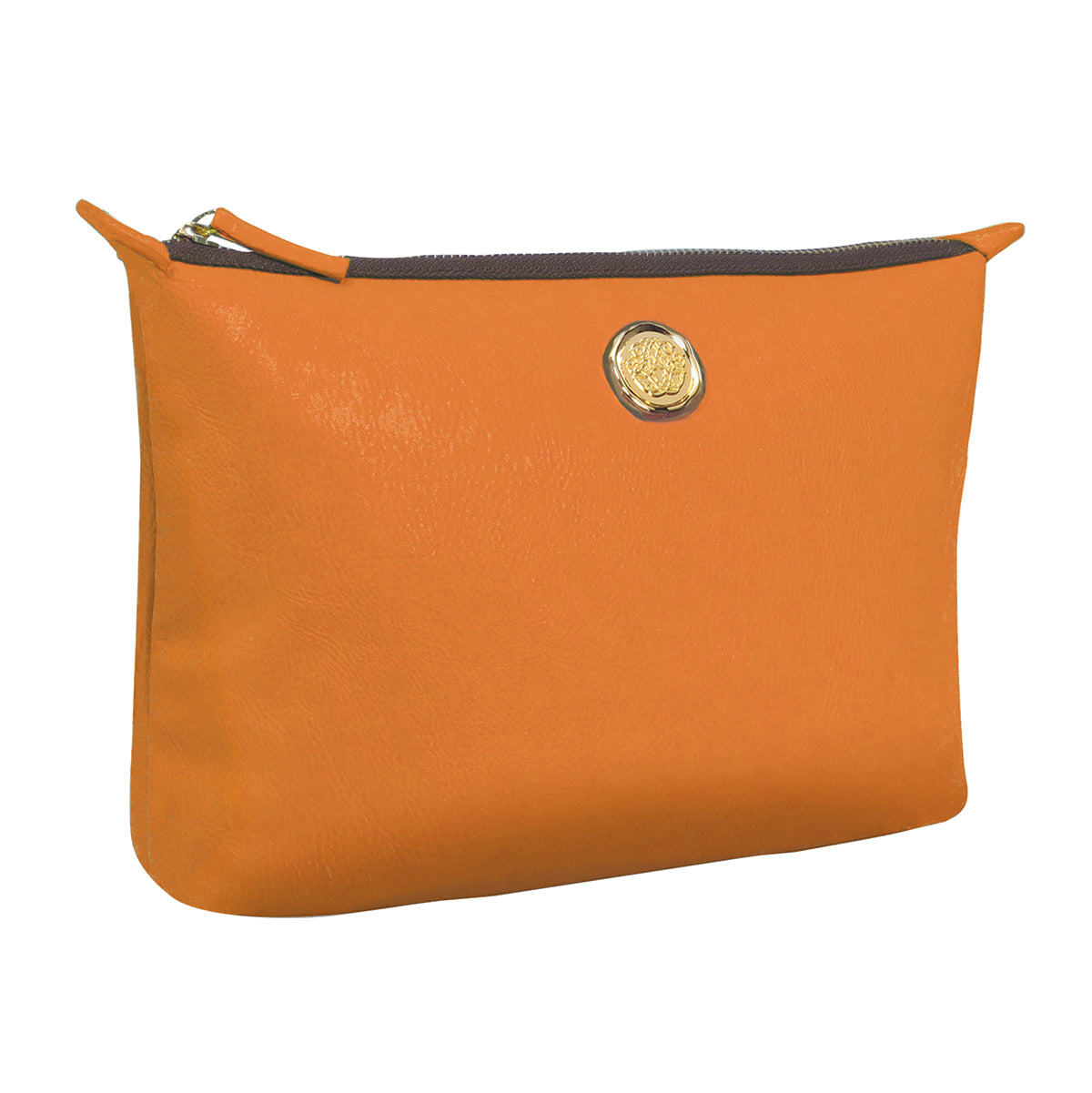 Tangerine Orange Large Cosmetic Bag