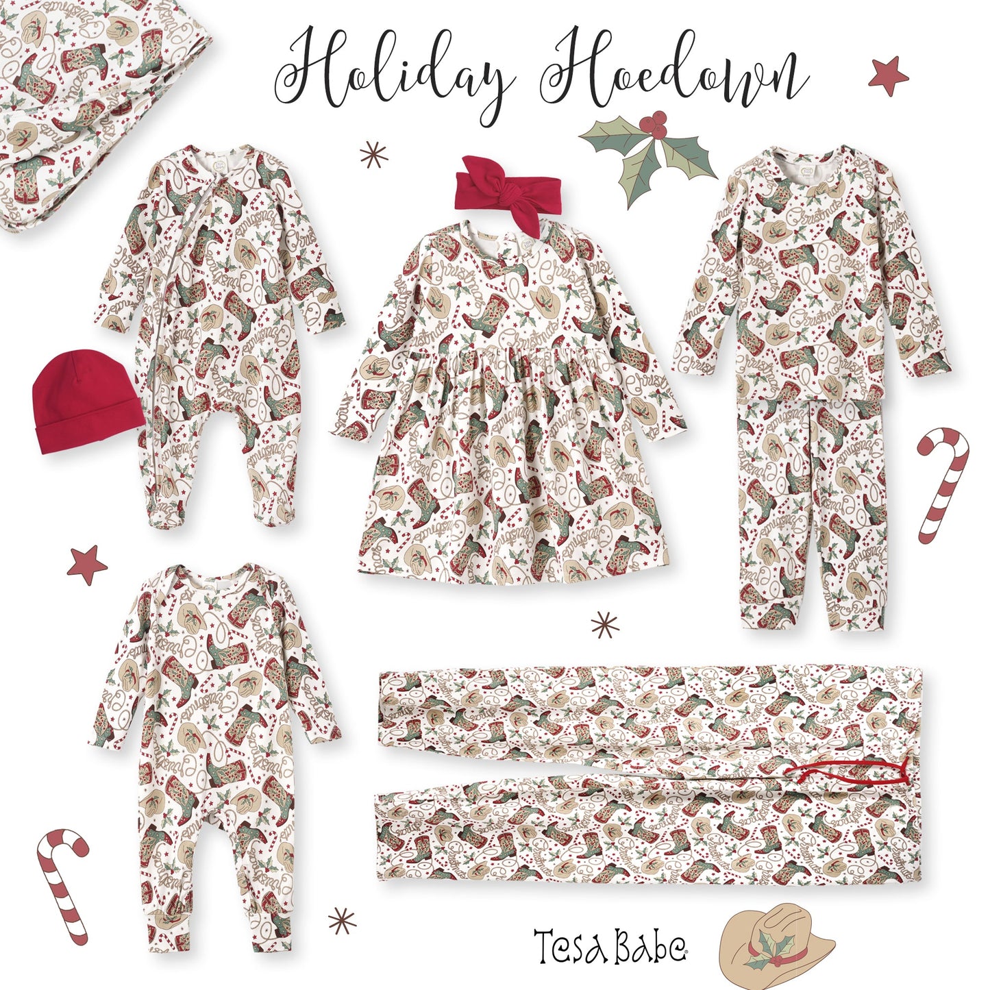 Western Christmas Pajamas for Kids – Bamboo Holiday PJs
