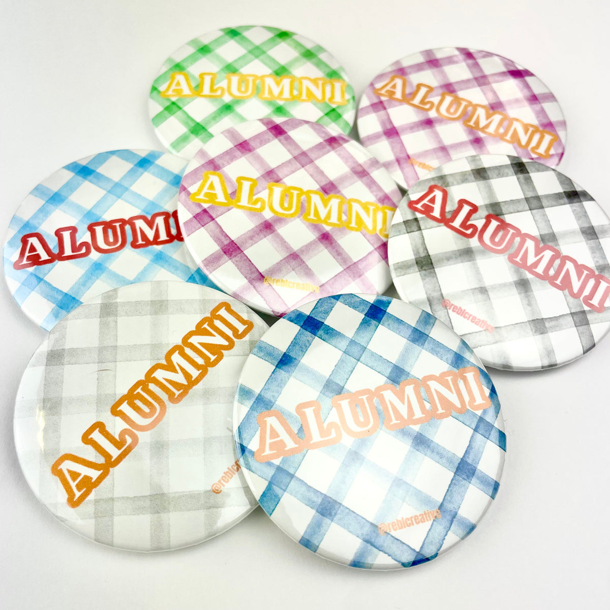 Alumni Gingham - Purple and Yellow