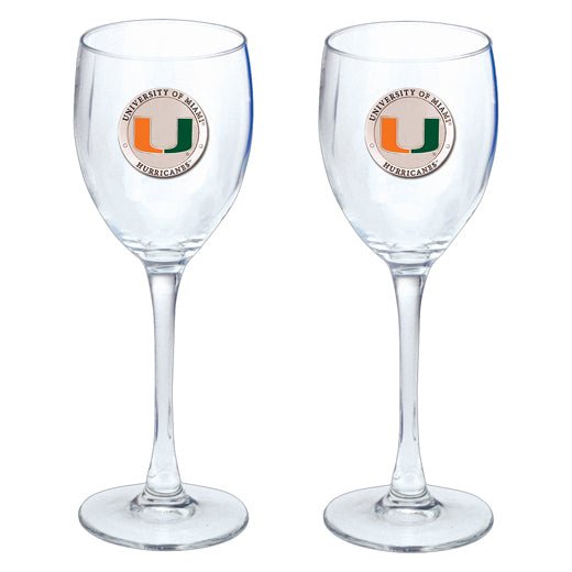 Miami Hurricanes Goblets (Set of 2)