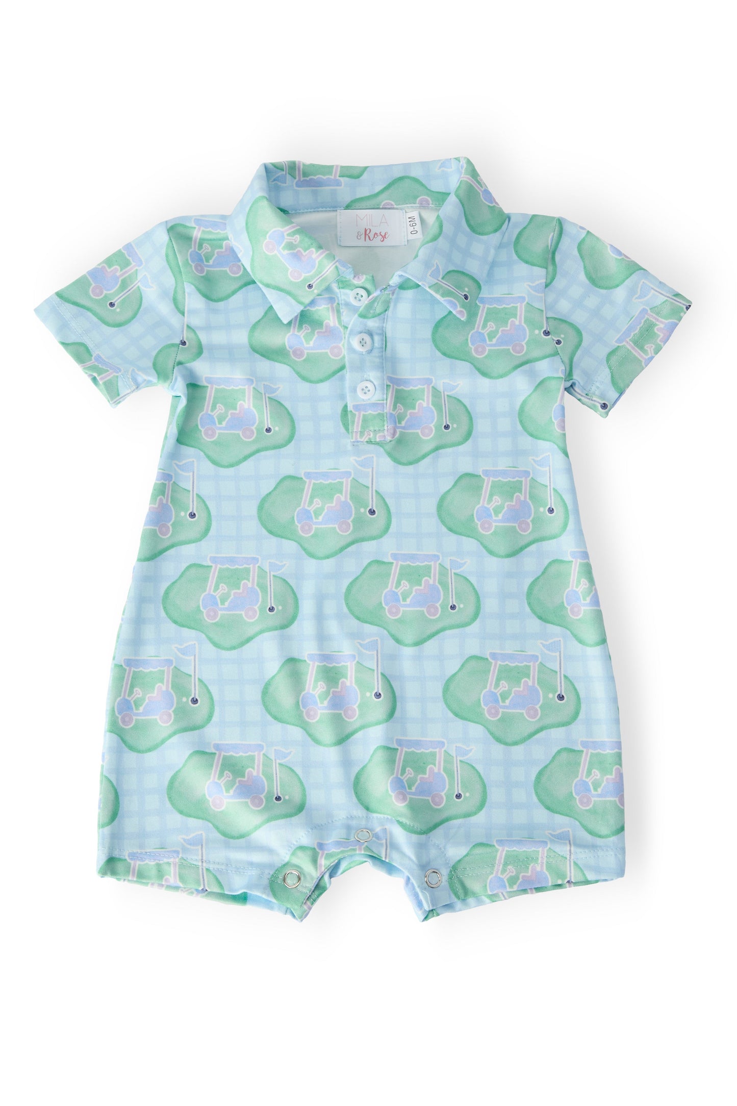He's On The Green Polo Shorty One-Piece