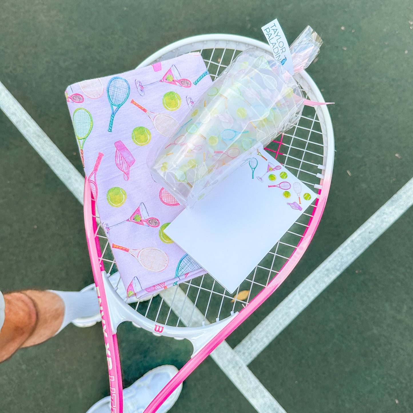Tennis Pattern Frosted Cup