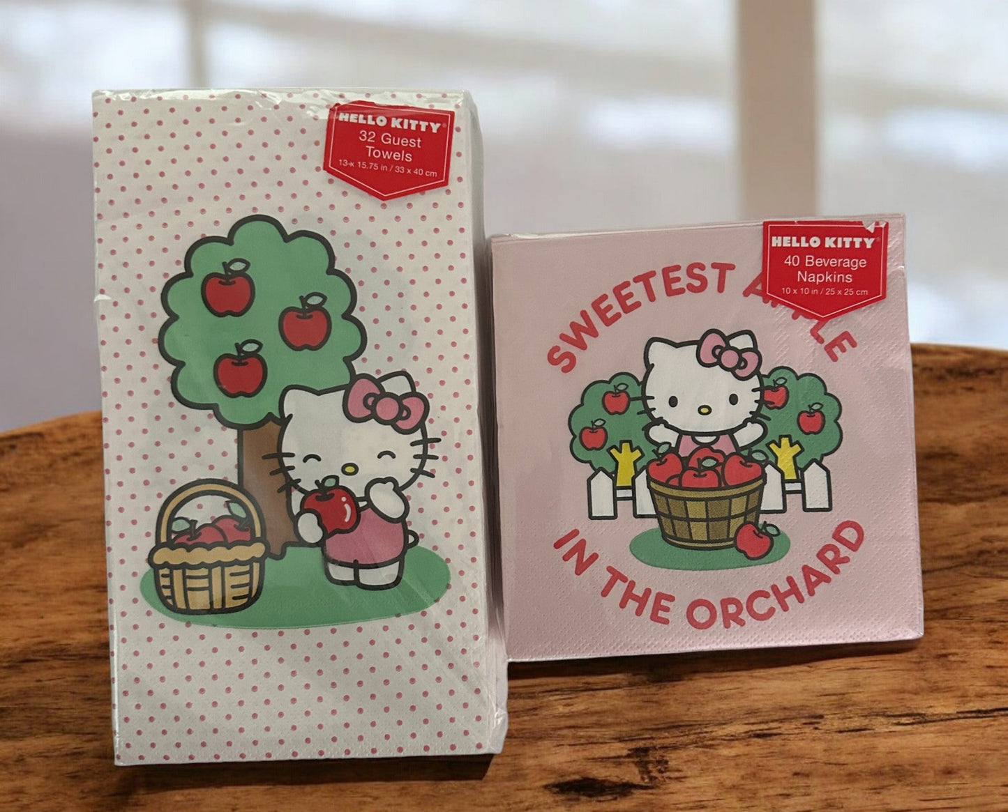 Hello Kitty Sweetest Apple Napkin Bundle Orchard Pink Cocktail & Guest Napkins