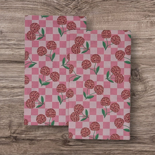 Decoupage Napkins - Pink Cherry Disco Checkerboard Paper for DIY Crafts, Crafting Supplies, Home Decor, Scrapbooking & More