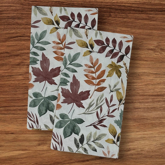 Fall Foliage Guest Napkins – 2-Pack Autumn Leaves 3-Ply Decoupage Paper for Crafts & Journaling