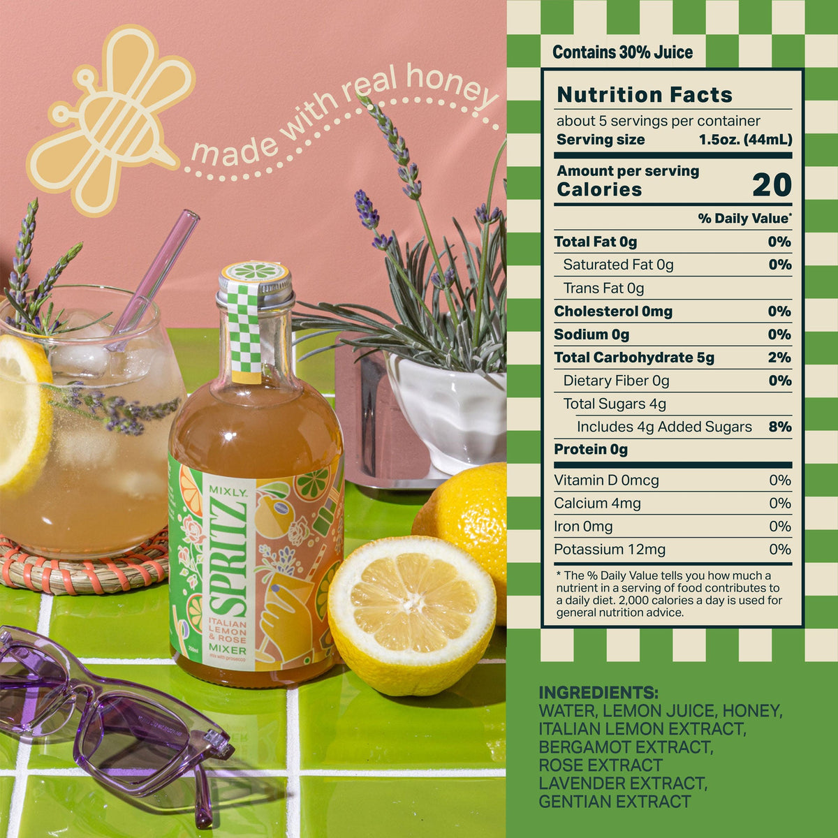 New! Italian Lemon & Rose Spritz | Non Alcoholic Cocktail & Mocktail Mixer