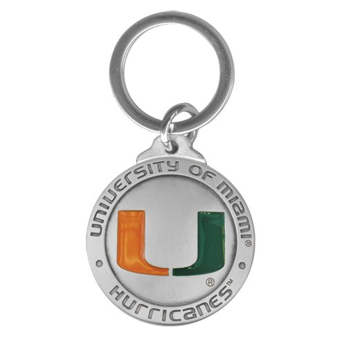 Miami Hurricanes Keychain w/ Backtext